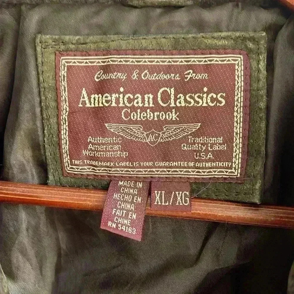 Oversized Suede genuine leather jacket XL American Classics Colebrook - Picture 6 of 6